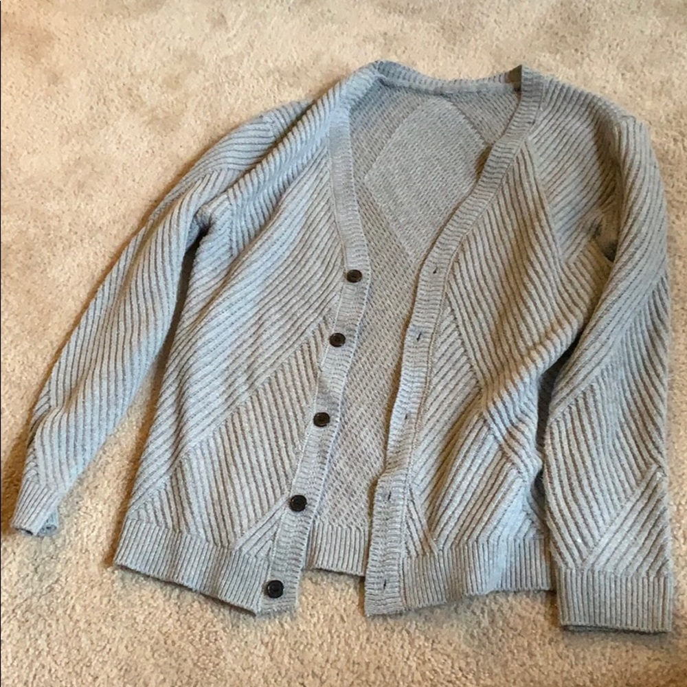 Gray cardigan